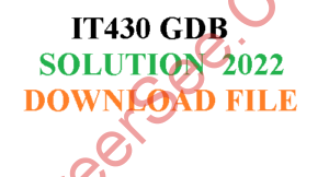 IT430 GDB SOLUTION 2022