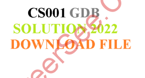CS001 GDB 1 Solution Fall 2022