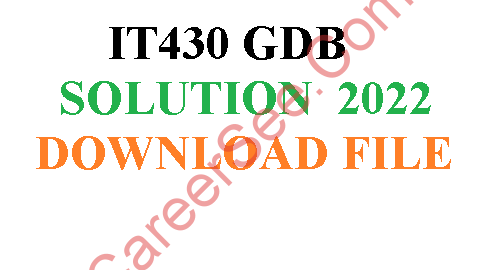 IT430 GDB SOLUTION 2022